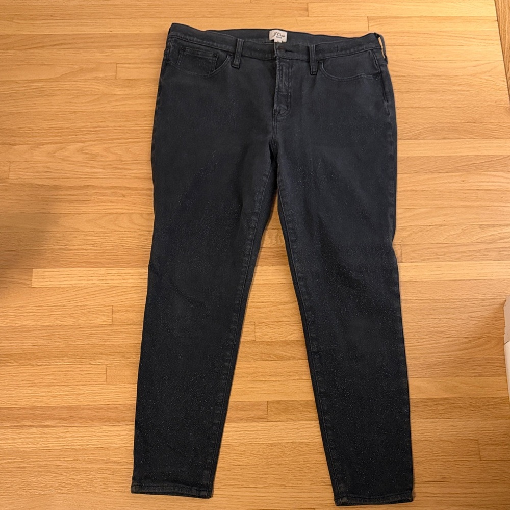 J. Crew Midnight Skinny Jeans - sparkles